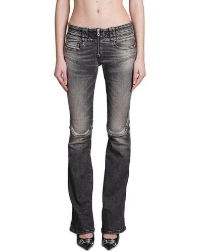 DIESEL Belthy 0jgal Paneled Bootcut Jeans - Gray