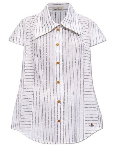 Vivienne Westwood Striped Short-sleeved Shirt - White