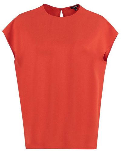 Aspesi Back Button-fastened Crewneck Blouse - Red