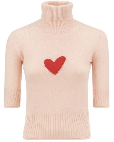 Sportmax Mock Polo Neck Sweater - Pink