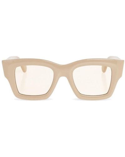 Jacquemus Baci Square Frame Sunglasses - Natural