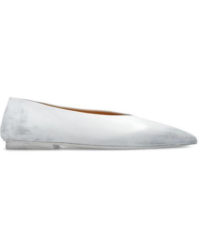 Marsèll Pointed-toe Ballet Flats - White