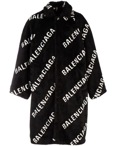 Balenciaga Ao Fur Coat - Black