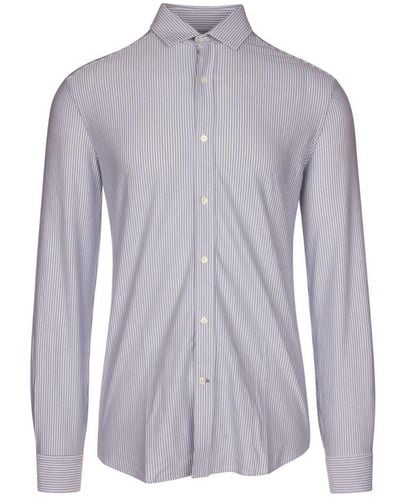 Brunello Cucinelli Striped Button-up Shirt - Purple