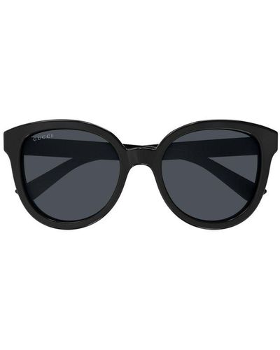 gucci women's smoke 56mm cat eye sunglasses