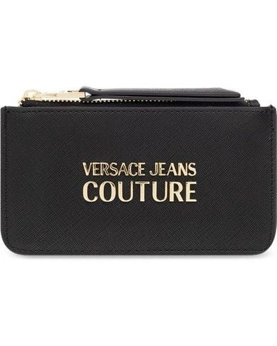 Versace Card Case With Logo - Black