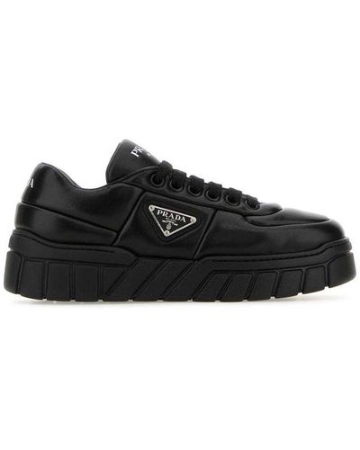 Prada Lace-up Platform Sneakers in Black Leather Nylon ref.777055 - Joli  Closet