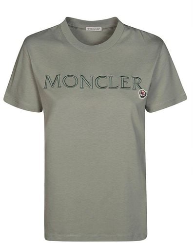 Moncler T-shirt With Logo, - Green