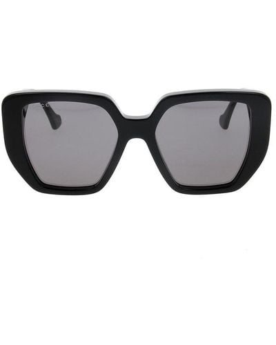 Gucci Oversized Square Frame Sunglasses - Black