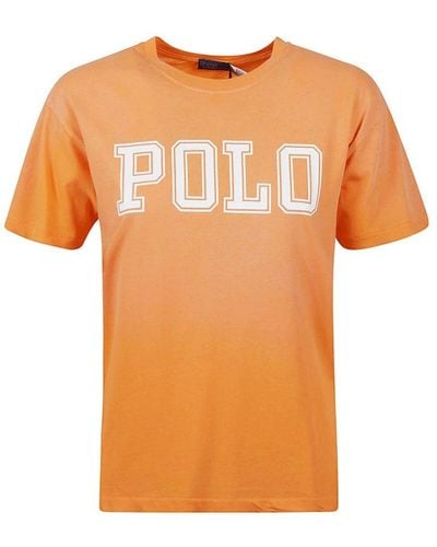 Polo Ralph Lauren Logo-printed Crewneck T-shirt - Orange