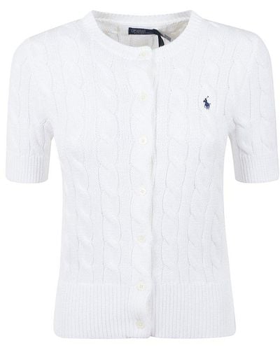 Polo Ralph Lauren Pony Embroidered Knit Cardigan - White