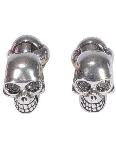 Alexander McQueen Skull Cufflinks - Metallic