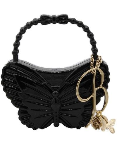 Blumarine X Forbitches Butterfly Pendant Tote Bag - Black