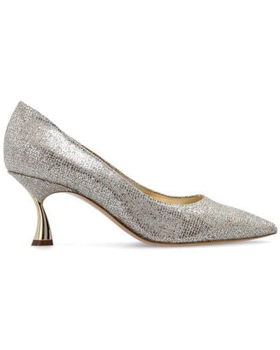 Casadei Glistening Pointed-toe Court Shoes - Metallic