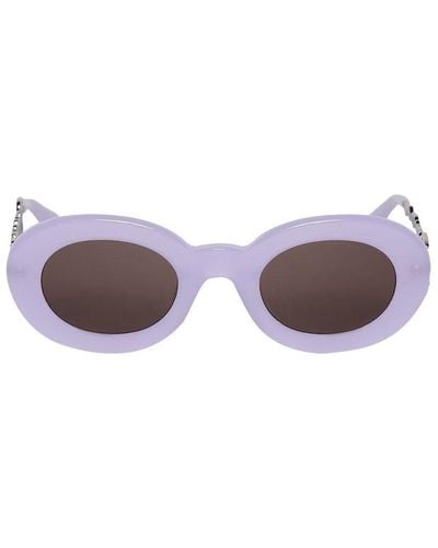 Jacquemus Les Lunettes Pralu Oval Frame Sunglasses - Purple