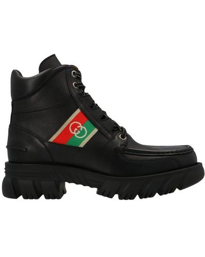 Gucci Ankle Boots With Interlocking G - Black