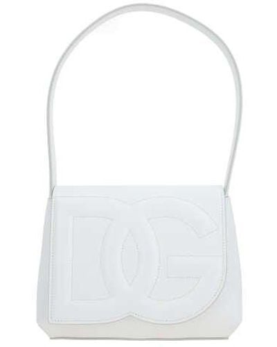 Dolce & Gabbana Dg Logo Embossed Shoulder Bag - White