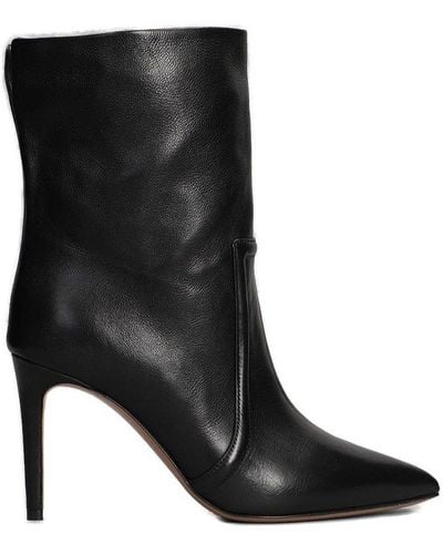 Paris Texas Stilleto Pointed Toe Ankle Boots - Black