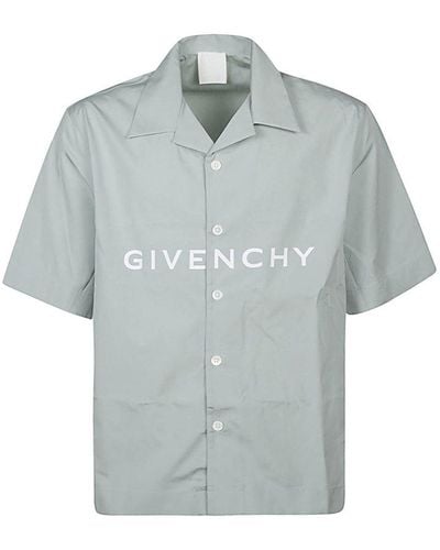 Givenchy Logo Printed Short-sleeved Shirt - Blue