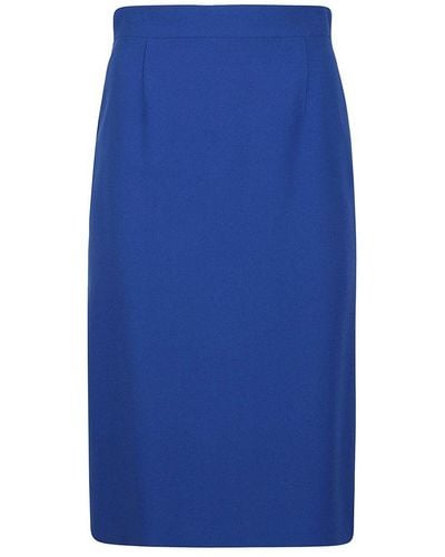 Alberta Ferretti Side-zip Skirt - Blue