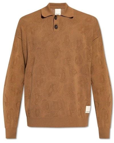Emporio Armani Sweater With Collar - Brown