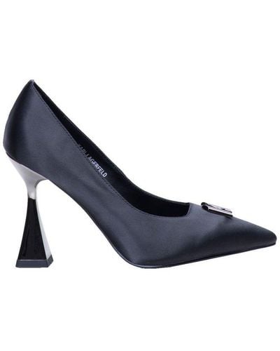 Karl Lagerfeld Debut Brooch Court Pointed-toe Pumps - Blue
