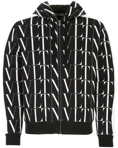 Valentino Printed Nylon Blend Jacket Nd Uomo - Black