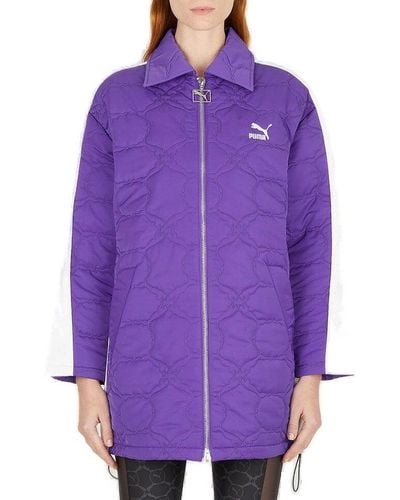 PUMA Zip-up Long-sleeved Jacket - Purple