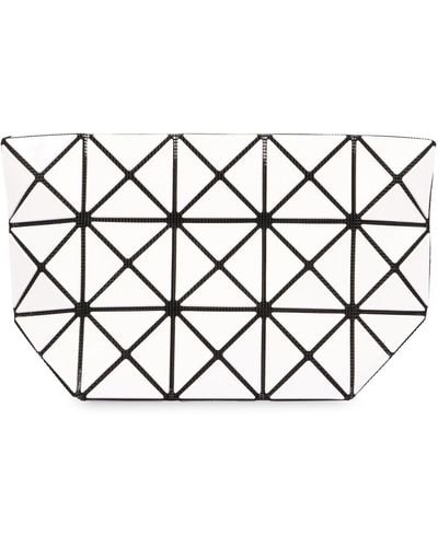 Bao Bao Issey Miyake Geometric Patterned Zipped Clutch Bag - Black