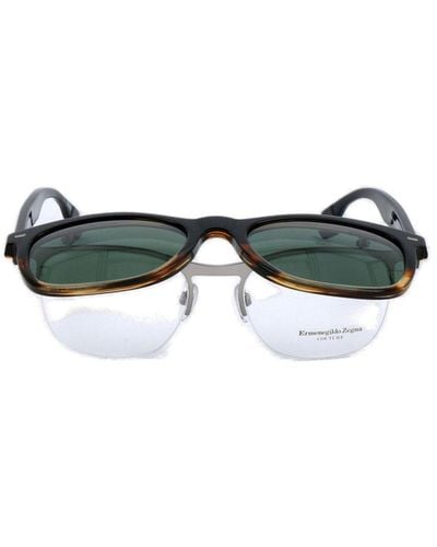 Zegna Round-frame Sunglasses - Black