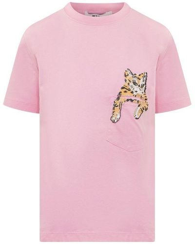MSGM Crew-neck T-shirt - Pink