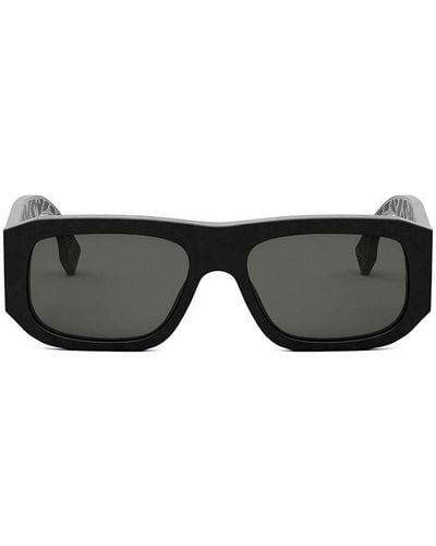 Fendi Rectangle Frame Sunglasses - Black