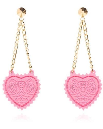DSquared² Earrings With Charms, - Pink