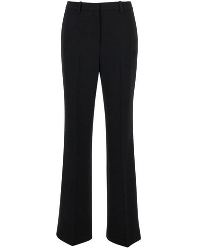 Theory Sartorial Trousers With Stretch Pleat - Black
