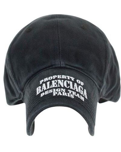 Balenciaga Property Embroidered Cap - Black