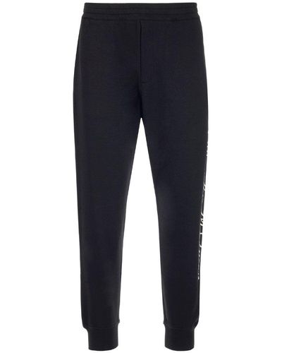 Alexander McQueen Logo Printed Slim-fit Track Trousers - Blue