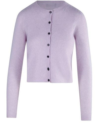 Roberto Collina Button-up Knit Cardigan - Purple