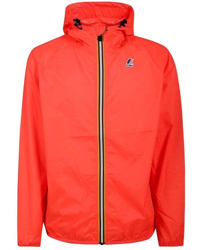 K-Way Zipped Hooded Jacket - Red