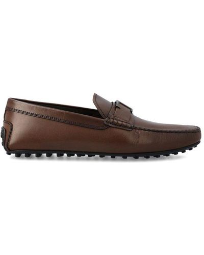 Tod's City Almond-toe Loafers - Brown