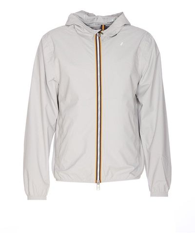K-Way Zipped Hooded Jacket - Grey