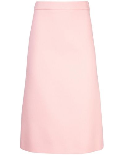 Prada Midi A-line Skirt - Pink