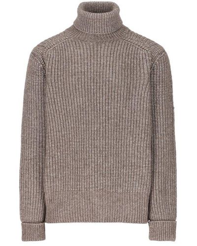 Loro Piana Roll-neck Knitted Sweater - Brown