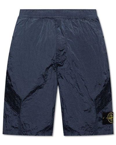 Stone Island Cargo Shorts, - Blue