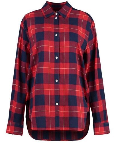 Totême Checked Long-sleeved Shirt - Red