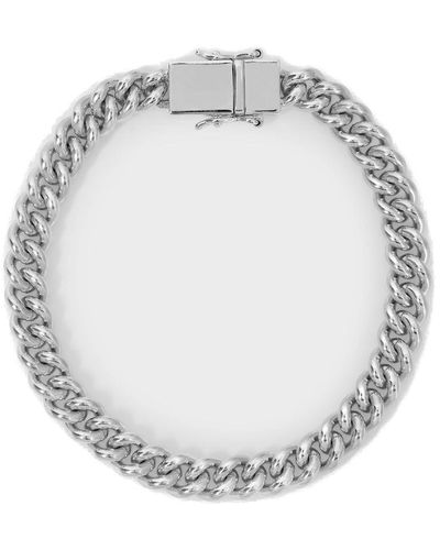 Tom Wood Rounded Curb Thick Clasp Fastened Chain Bracelet - Metallic