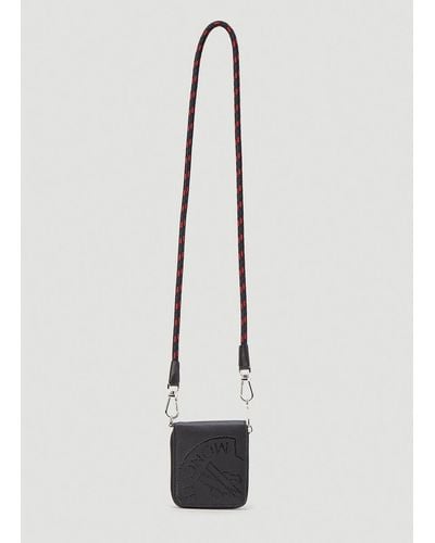 Moncler Lanyard Zip Around Wallet - Black