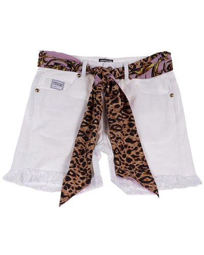 Versace Scarf-belted Shorts - White