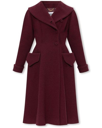 Moschino Wool Coat, - Purple