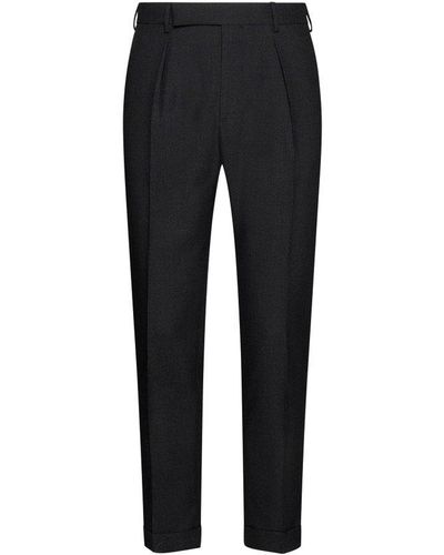 Paul Smith Straight-leg Pleated Tailored Trousers - Black