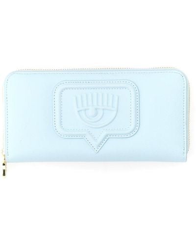 Chiara Ferragni Wallet With Logo - Blue